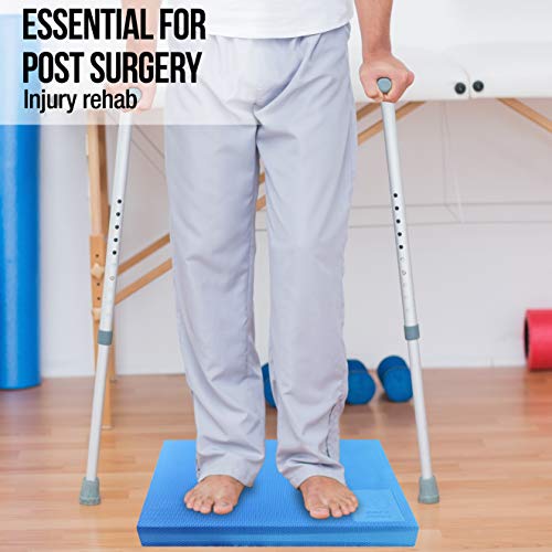 pete's choice XL or L Foam Balance Pad - Free Stretching Strap & Booklet | Extra Large Balance Pads - Physical Therapy, An...