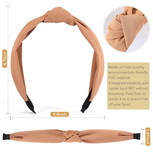 DiyJibb Headbands for Women Girls - 6PCS Stylish Top Knotted Headbands - Knotted Headband for Women - Head Bands Wide Hair...