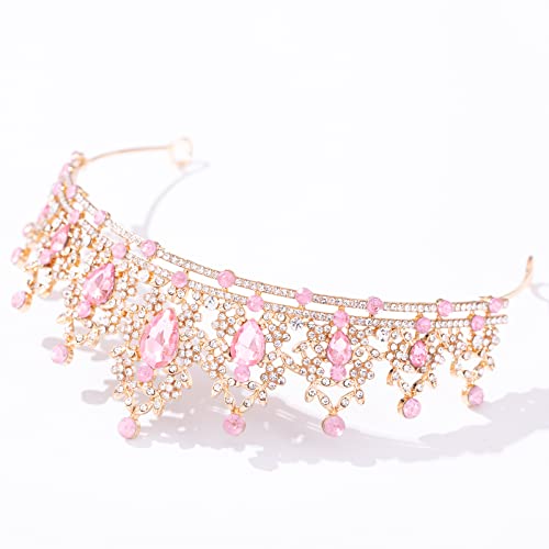 FORSEVEN Crystal Tiaras for Women, Wedding Tiaras and Crowns for Women Tiaras for Birthday Party Princess Crown Hair Acces...