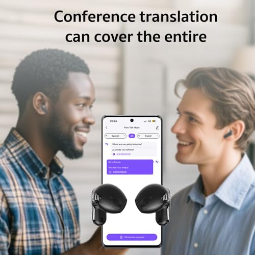 ERAZERL NE20 AI Translation Earbuds Real Time Wireless Bluetooth 6.0 AI Headphones LCD Touch Screen Support 148 Languages ...