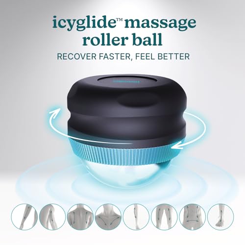 Homedics IcyGlide Massage Roller Ball, Cryo Ball Cold Therapy for Rapid Pain Relief, 360-Degree EasyGlide Technology, Grea...
