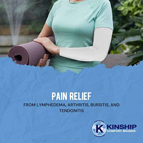 Kinship Comfort Brands Arm Compression Sleeves for Men and Women, Athletic, Sports, Muscle, Joint, Elbow Support