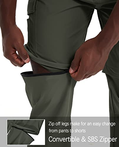 Mens Hiking Convertible Pants Waterproof Lightweight Quick Dry Zip Off Fishing Travel Safari Outdoor Cargo Work