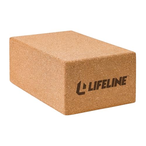 Lifeline Fitness Cork Yoga Block - Sustainable Home Gym Workout Equipment for Yoga, Pilates and General Fitness