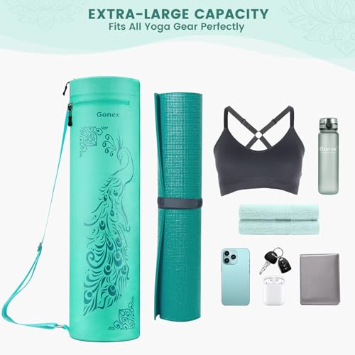 Gonex Yoga Mat Bag, Yoga Mat Carrier Full-Zip Exercise Yoga Mat Carry Bag for Women Men with 2 Multi-Functional Storage Ca...