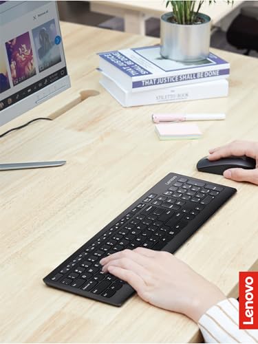 Lenovo 510 Wireless Keyboard & Mouse Combo, 2.4 GHz Nano USB Receiver, Full Size, Island Key Design, Left or Right Hand, 1...