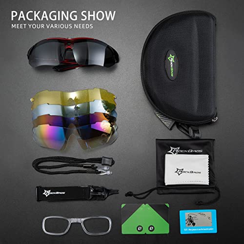ROCKBROS Polarized Sunglasses Men Women Cycling/Pickleball/MTB Glasses UV Protection, Suitable for Myopia Glasses