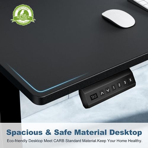 DUMOS 40 Inch Electric Standing Desk Height Adjustable, Sit to Stand Up Computer Workstations Work PC Table Home Office St...