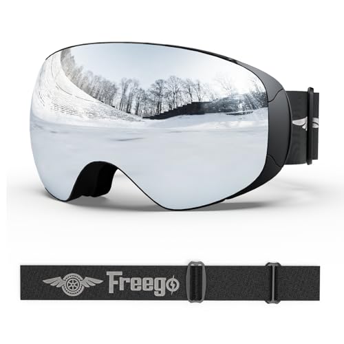 Silkycasters Ski Goggles PRO, Interchangeable Lens 100% UV400 Protection, Unisex Snow Goggles for Men & Women