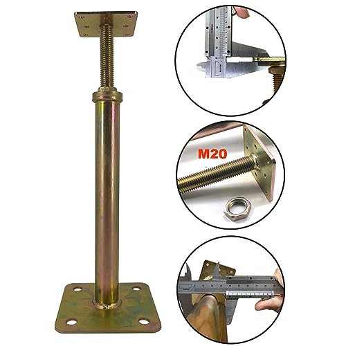 ASTAMOTOR 6 PCS House Floor Jacks Post Pole for Leveling, 11" - 16" Height Range, 6 ton Min and Max Height Capacity, Galva...