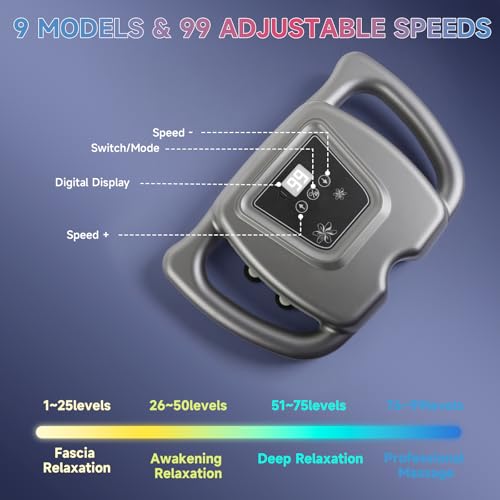 24 Haed Massage Gun, Massage Gun Deep Tissue With 9 Modes 99 Intensities, Quiet Multi Head Massage Guns For Backs, Shoulde...