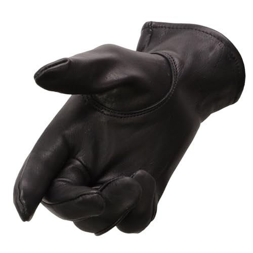 Milwaukee Leather Men's Unlined 100% USA Northern Deerskin Gloves w/Cinch Wrist MG7595