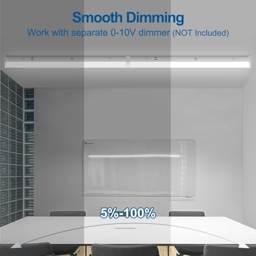 Dakason 4Ft Led Linear Light Fixture  4 Foot Led Shop Lights 40/32/24W 35/40/5000K Cct Selectable  4Feet Commercial Bay Lighting Fluorescent Tube Replacement For Office Garage 1 Pack