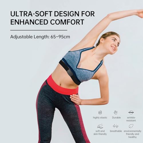 Heart Rate Monitor Chest Strap HRM CHILEAF Accurate HR Sensor ANT+ Bluetooth Waterproof Comfortable Washable Strap Long Ba...