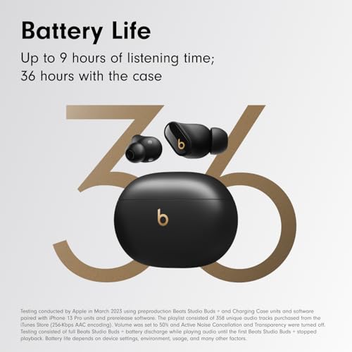 Beats Studio Buds + | True Wireless Noise Cancelling Earbuds, Enhanced Apple & Android Compatibility, Built-in Microphone,...
