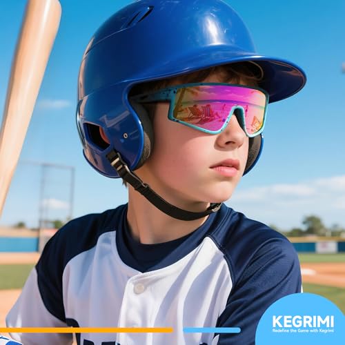 Kegrimi 3 Pack Kids Sunglasses Youth Baseball Polarized Sun Glasses Sports Cycling Running for Boys Girls UV Protection