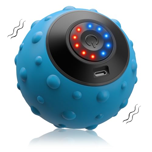 Wolady Upgraded Vibrating Massage Ball with 5-Speed, LED Display, Rechargeable Massage Vibrating Ball for Relieving Muscle...
