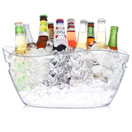 Ice Bucket, Acrylic Ice Bucket for Parties, Mimosa Bar Supplies, Beverage Tub for Champagne Beer, Sparkling, Wine, Cocktai...