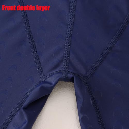 Blithestars Boys Swim Jammers Swim Trunks Kids Competitive Swim Team Suit Athletic Quick Dry Swimming Shorts with Cap UPF 50+
