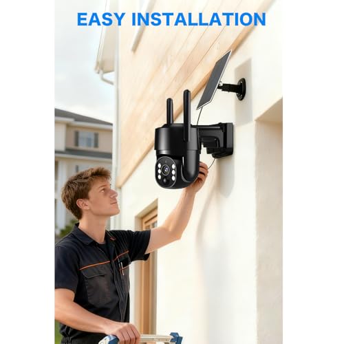 Seeborder Solar Security Cameras Wireless Outdoor, 5G/2.4G Solar WiFi Cameras for Home Security, Solar Powered Outside Cam...