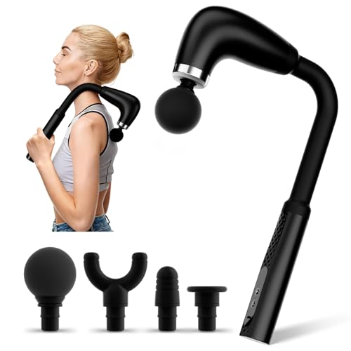 BEONISI Massage Gun with Upgraded Extension Handle,Back Massage Gun Deep Tissue,Back Massager for Pain Relief for Muscles ...