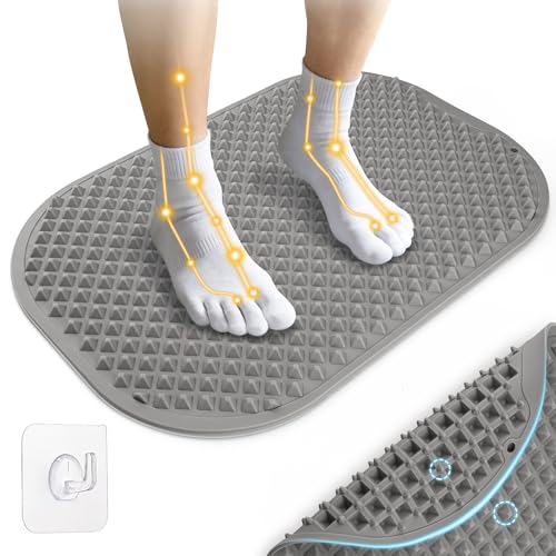 GEENOA Silicone Foot Massage Mat with Dual-Side Usage, Extra-Large Reflexology Mat for Feet Relaxation, Portable Foot Acup...