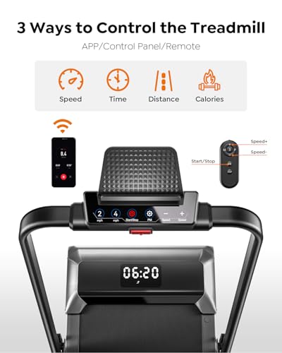 Acezoe Walking Pad Treadmill with Incline, 2 in 1 Foldable Treadmills for Home Small Office, 300lbs Portable Compact Under...
