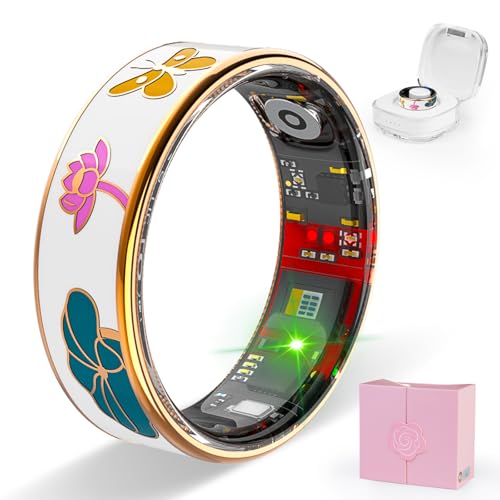 Potewek Smart Ring Health Tracker, Men & Women, Featuring a Heart Rate Monitor, Sleep Tracker, 8 Exercise Modes, Step Coun...