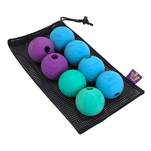 Chew King Fetch Balls Extremely Durable Natural Rubber Toy 2.5 inch, 8-pack (CM-0264-CS01)