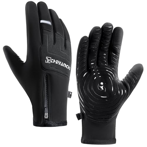 Otevan Winter Gloves for Men Women,Waterproof Thermal Sport Glove for Men and Women for Cycling Hiking Driving Running, Sn...