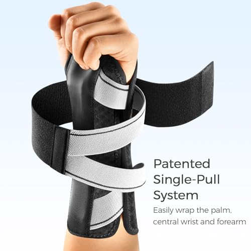 FREETOO Carpal Tunnel Wrist Brace Night Support Fit Right Hand for Work, Pain Relief Wrist Splint for Tendonitis, Arthriti...