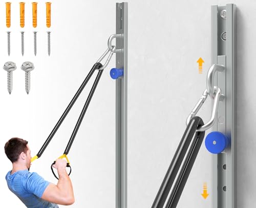 KOMOHOM Wall-Mounted Anchor Fitness System - Adjustable, Multi-Functional, Space Saving Home Gym Solution for Strength Tra...