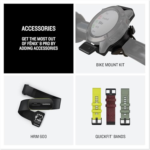 Garmin fēnix® 8 Pro, 47mm, AMOLED Display, Premium Connected Multisport GPS Smartwatch, inReach® Technology, Sapphire, Car...