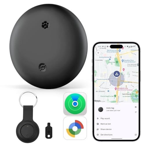 Bluetooth Tracker, Dual System Air Tracker Tag-for iOS & Android, 100dB Sound, Waterproof Item Finder, Worldwide Smart Loc...