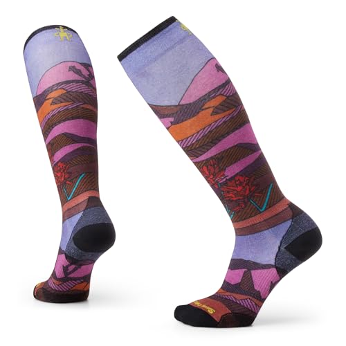 Smartwool Women's Ski Zero Cushion Floral Field Print Over The Calf Socks