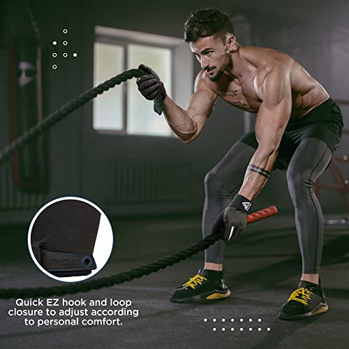 RDX Weight Lifting Gloves with Wrist Support -Touch Screen Full Finger Gym Workout, Breathable Anti Slip Padded Grip, Men ...