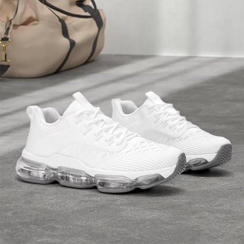 Luogoks Womens Walking Running Shoes Air Cushion Basketball Sneakers Fashion Tennis Breathable Sport Gym Fitness Cross Tra...