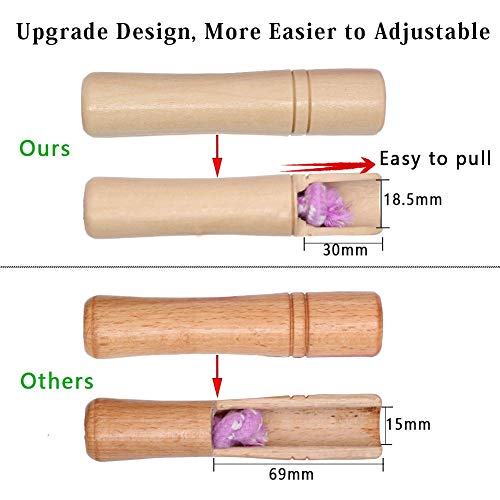 Cotton Jump Rope for Kids, Adjustable Toddler Skipping Rope with Wooden Handle, 2 Pack Student Jumping Rope for Outdoor Fu...