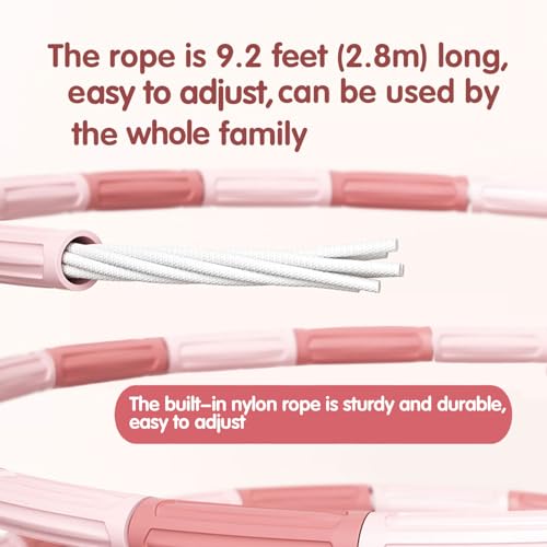 Redify Beaded Jump Rope for Kids,Tangle-Free Segmented Kids Jump Rope with Soft Anti-slip Handles,Adjustable Jumping Rope ...