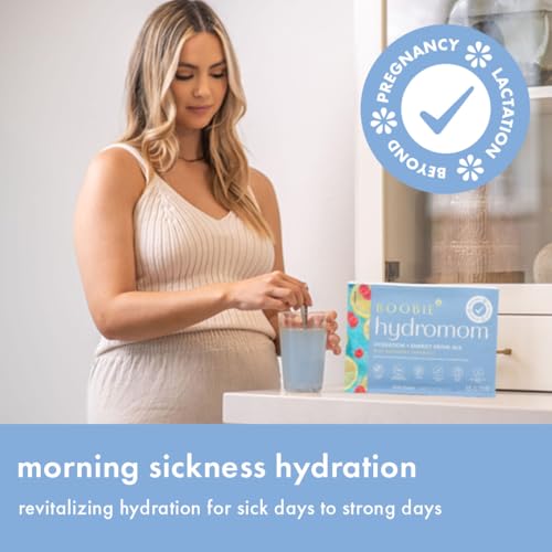 Boobie Hydromom Superfood Electrolyte Drink Mix, Blue Raspberry Lemonade | Refreshing Energy & Hydration Boost for Mamas |...