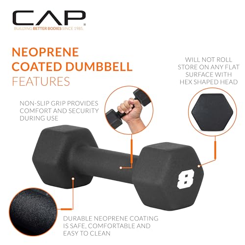 CAP Barbell Neoprene Dumbbell Weights Pairs & Sets | Multiple Colors