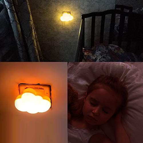 AUSAYE 2Pack LED Night Light Plug in Lamp Cloud Night Light Mini Pretty Night Lights for Adults Kids NightLight
