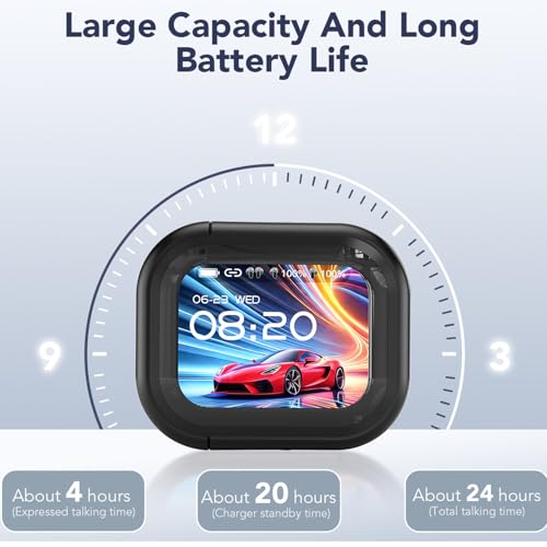 ERAZERL NE20 AI Translation Earbuds Real Time Wireless Bluetooth 6.0 AI Headphones LCD Touch Screen Support 148 Languages ...