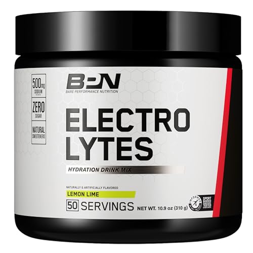 BARE PERFORMANCE NUTRITION BPN Electrolytes Hydration Drink Mix | Sugar Free Electrolyte Powder | 500mg Sodium per Serving...