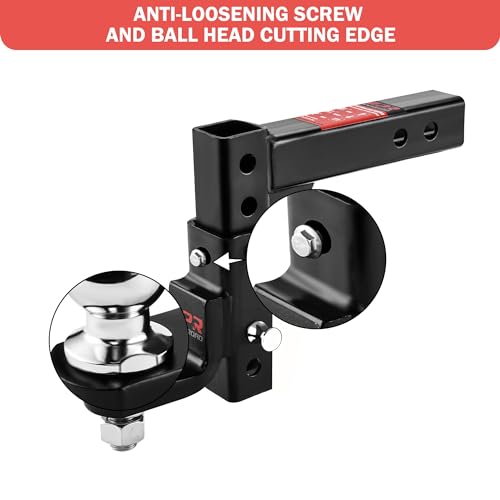 OPENROAD Adjustable Trailer Hitch Ball Mount - Fits 2-Inch Receiver, 2" Tow Balls, 7500lbs, 9-1/2" Drop/ 8-1/4" Rise, Heav...