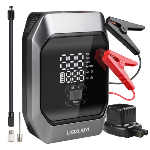 LISIXLIUYI Car Jump Starter with Air Compressor (3.5L Gas / 4.0L Diesel) 12V Auto Battery Booster Pack Jump Box 1000A Peak...