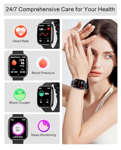 Smart Watches for Men/Women, 1.75" Bluetooth Call, AI Voice Smartwatch, 24/7 Heart Rate Monitor, Blood Pressure/SpO2/Sleep...