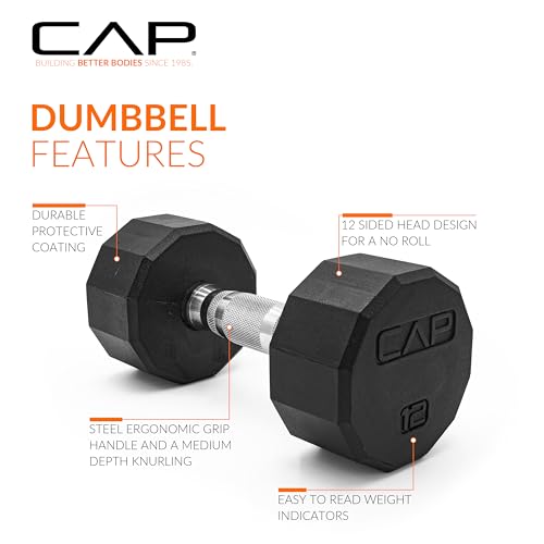 CAP Barbell Coated Dumbbell Weight | Multiple Options Pairs & Sets