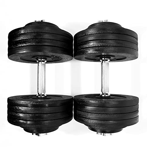 Unipack Adjustable Dumbbell Set, Black-Painted, 200-Lbs