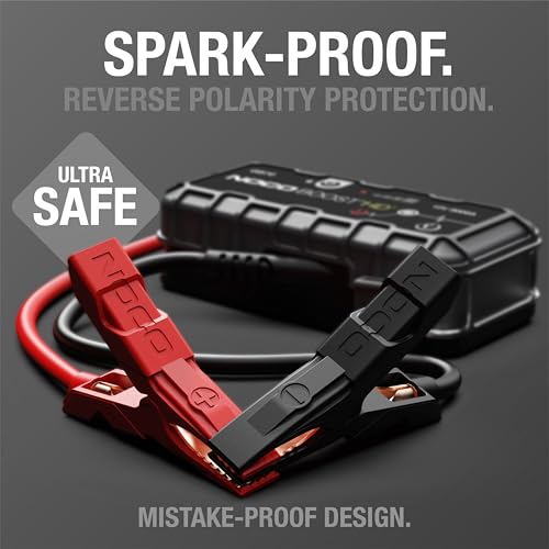 NOCO Boost GB70: 2000A UltraSafe Jump Starter – 12V Lithium Battery Booster Pack, Portable Jump Box, Power Bank & Jumper C...